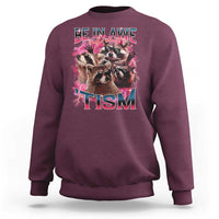 Funny Meme Autistic Raccoon Sweatshirt Be In Awe Of My 'Tism