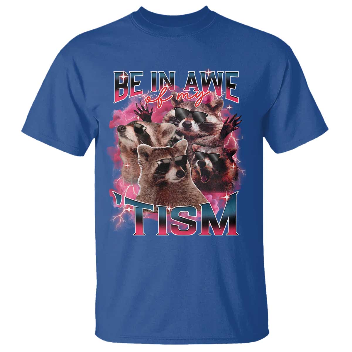 Funny Meme Autistic Raccoon T Shirt Be In Awe Of My 'Tism
