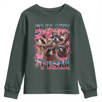 Funny Meme Autistic Raccoon Youth Sweatshirt Be In Awe Of My 'Tism