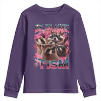 Funny Meme Autistic Raccoon Youth Sweatshirt Be In Awe Of My 'Tism