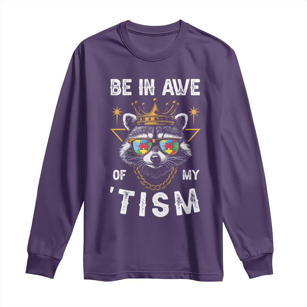 Funny Autistic Raccoon Long Sleeve Shirt Be In Awe Of My 'Tism