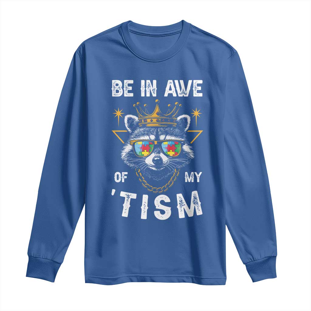 Funny Autistic Raccoon Long Sleeve Shirt Be In Awe Of My 'Tism