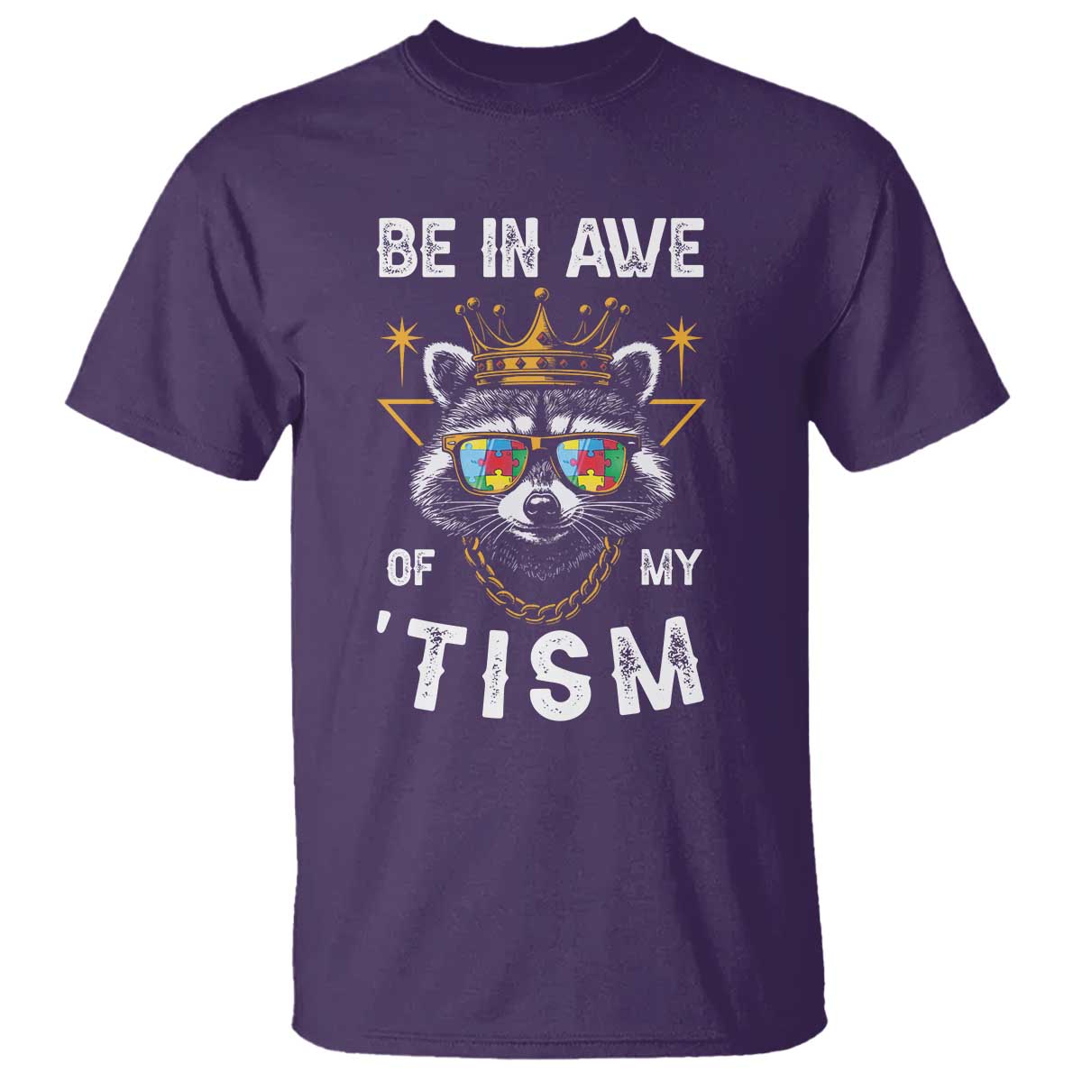 Funny Autistic Raccoon T Shirt Be In Awe Of My 'Tism