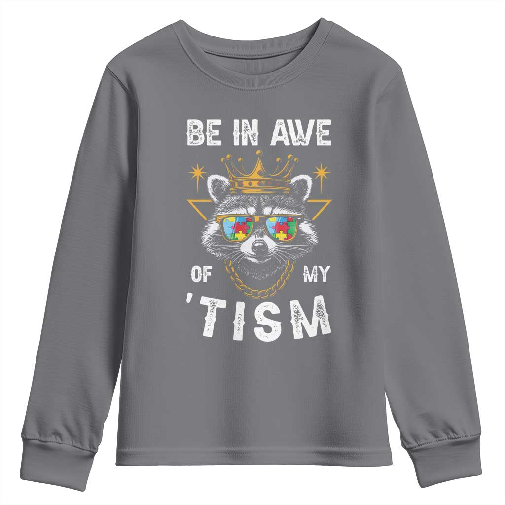 Funny Autistic Raccoon Youth Sweatshirt Be In Awe Of My 'Tism