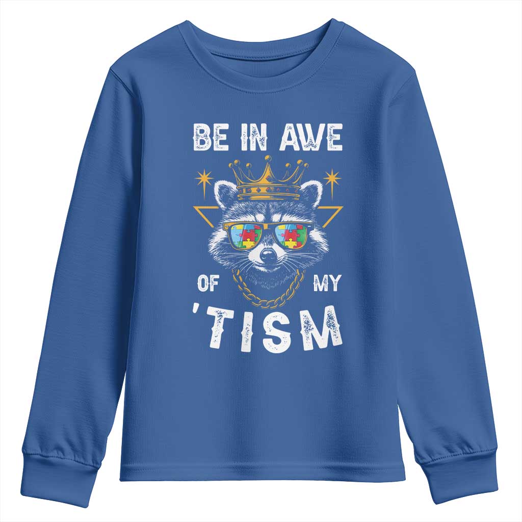 Funny Autistic Raccoon Youth Sweatshirt Be In Awe Of My 'Tism