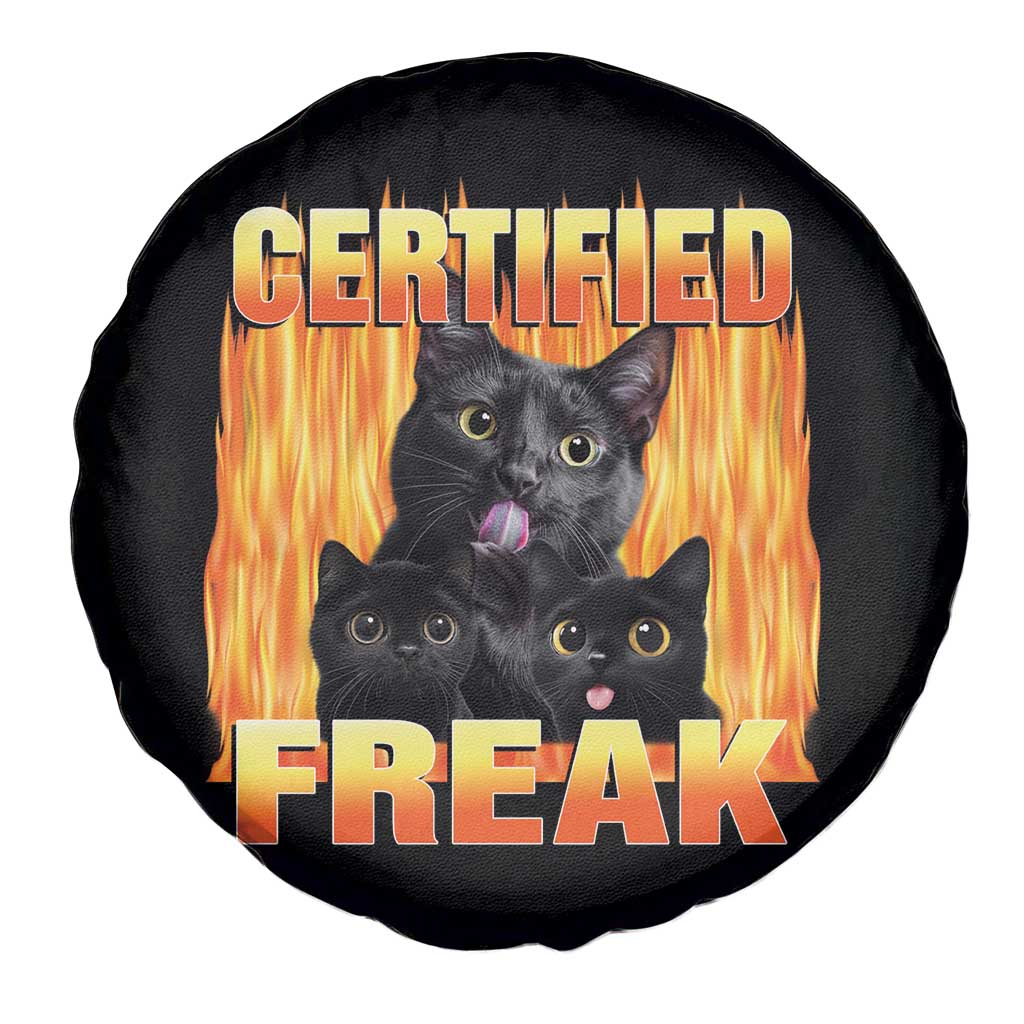 Funny Cat Meme Spare Tire Cover Certified Freak