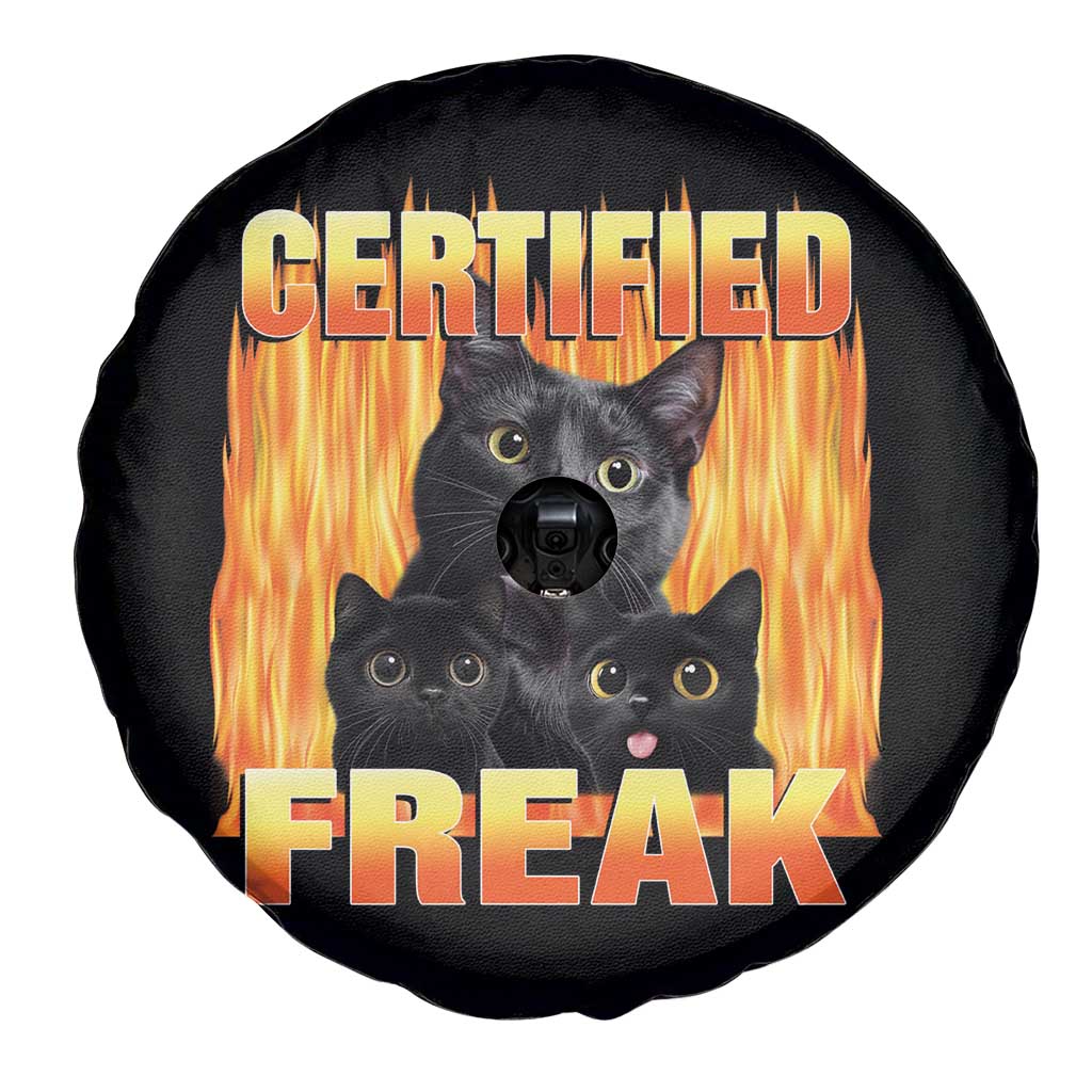 Funny Cat Meme Spare Tire Cover Certified Freak