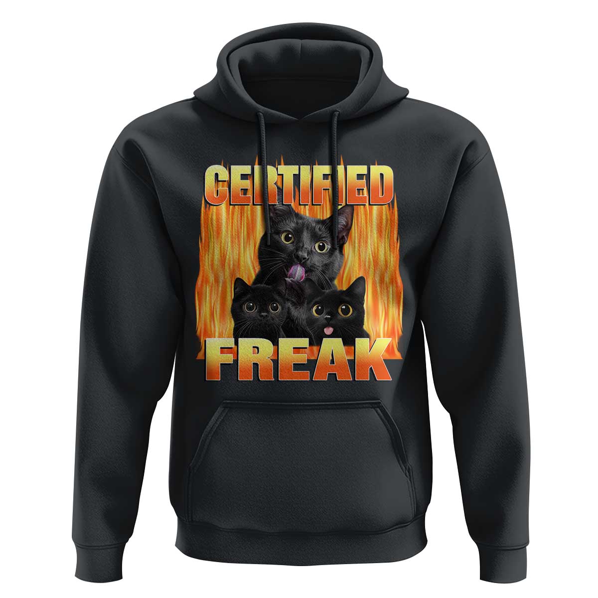 Funny Cat Meme Hoodie Certified Freak