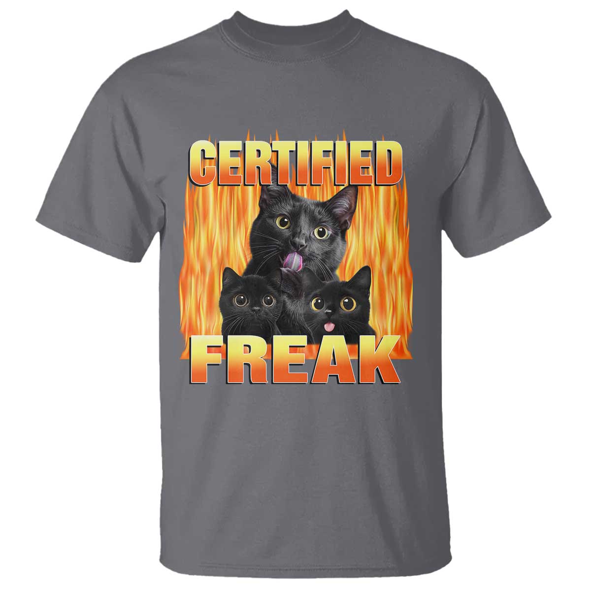 Funny Cat Meme T Shirt Certified Freak