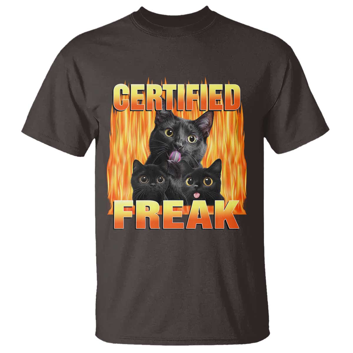 Funny Cat Meme T Shirt Certified Freak