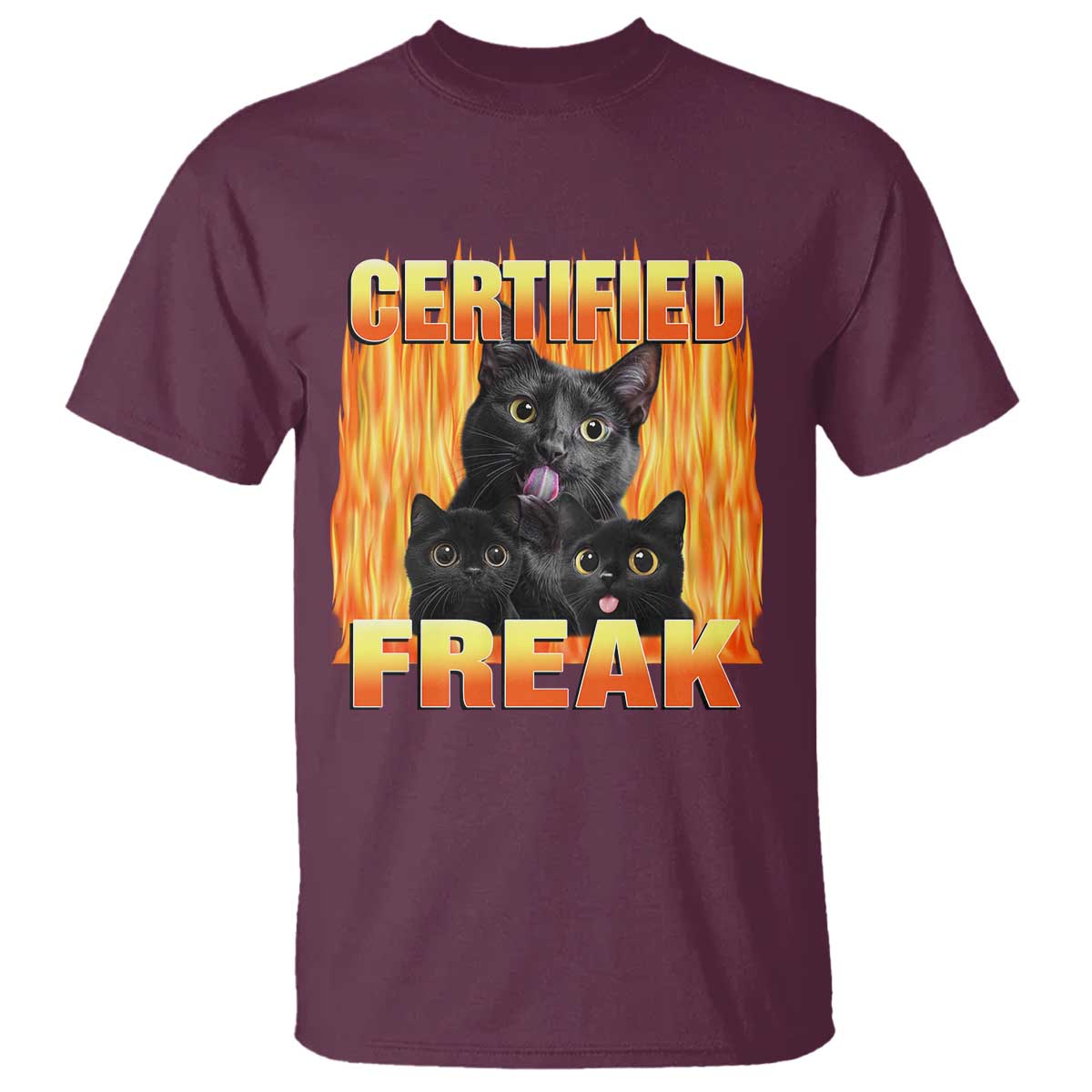 Funny Cat Meme T Shirt Certified Freak