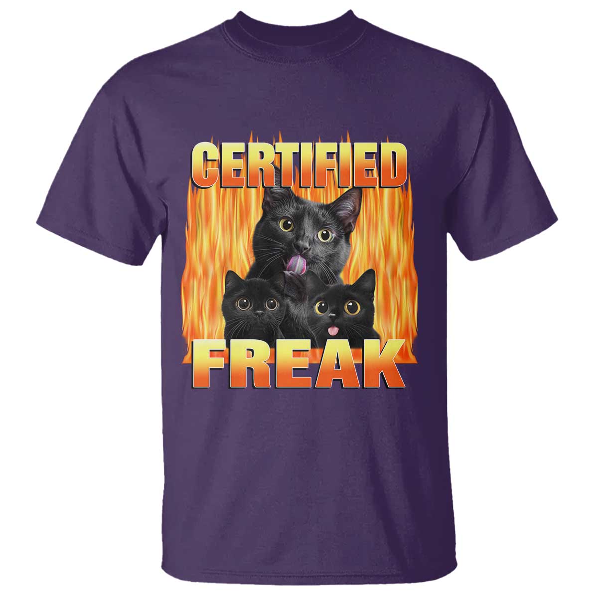 Funny Cat Meme T Shirt Certified Freak