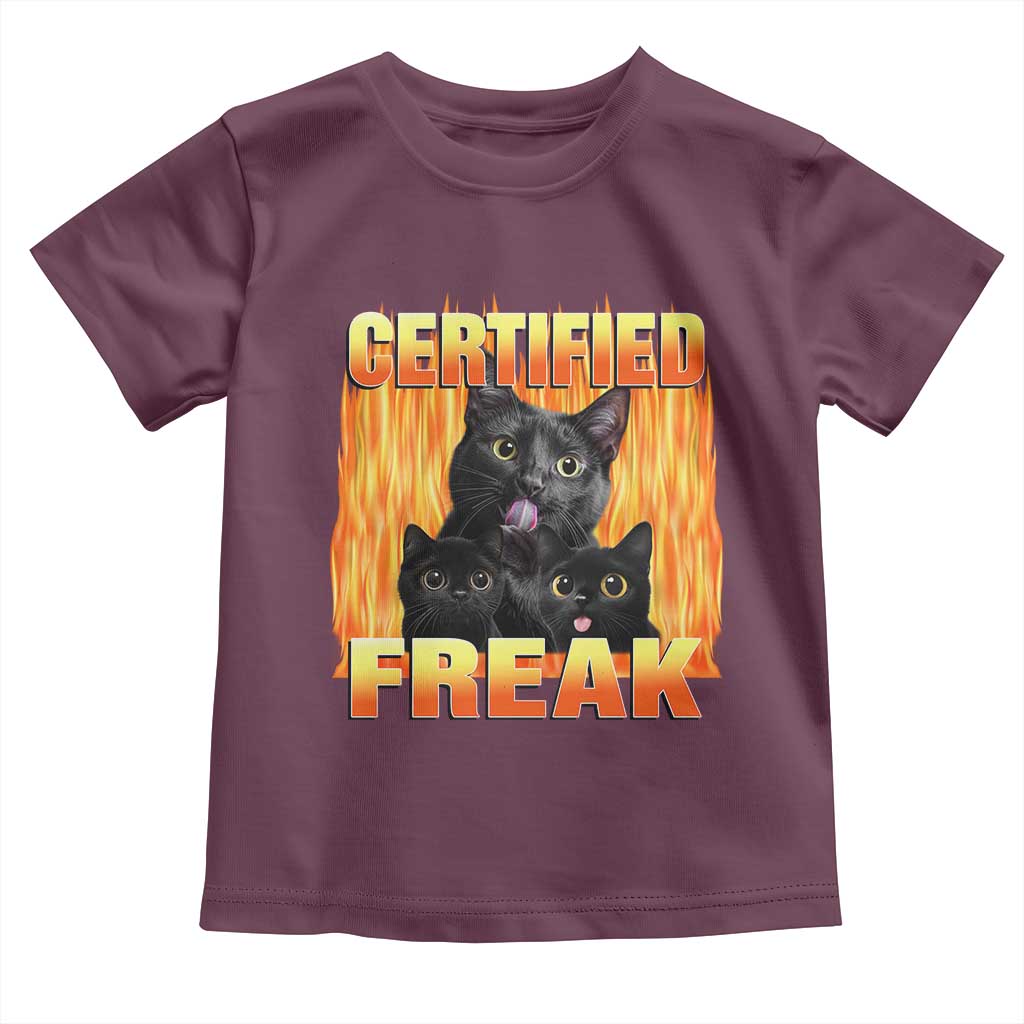 Funny Cat Meme Toddler T Shirt Certified Freak