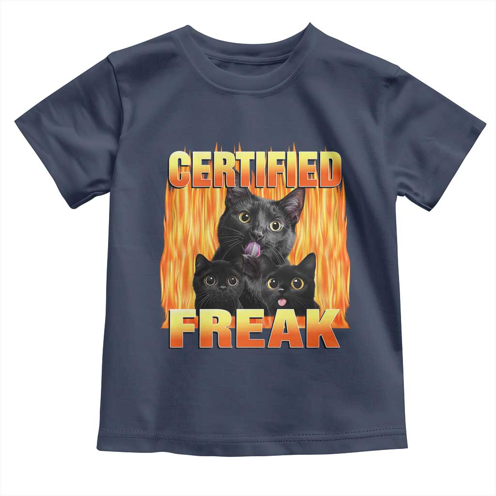 Funny Cat Meme Toddler T Shirt Certified Freak