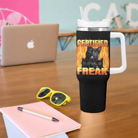 Funny Cat Meme Tumbler With Handle Certified Freak