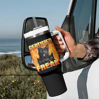 Funny Cat Meme Tumbler With Handle Certified Freak
