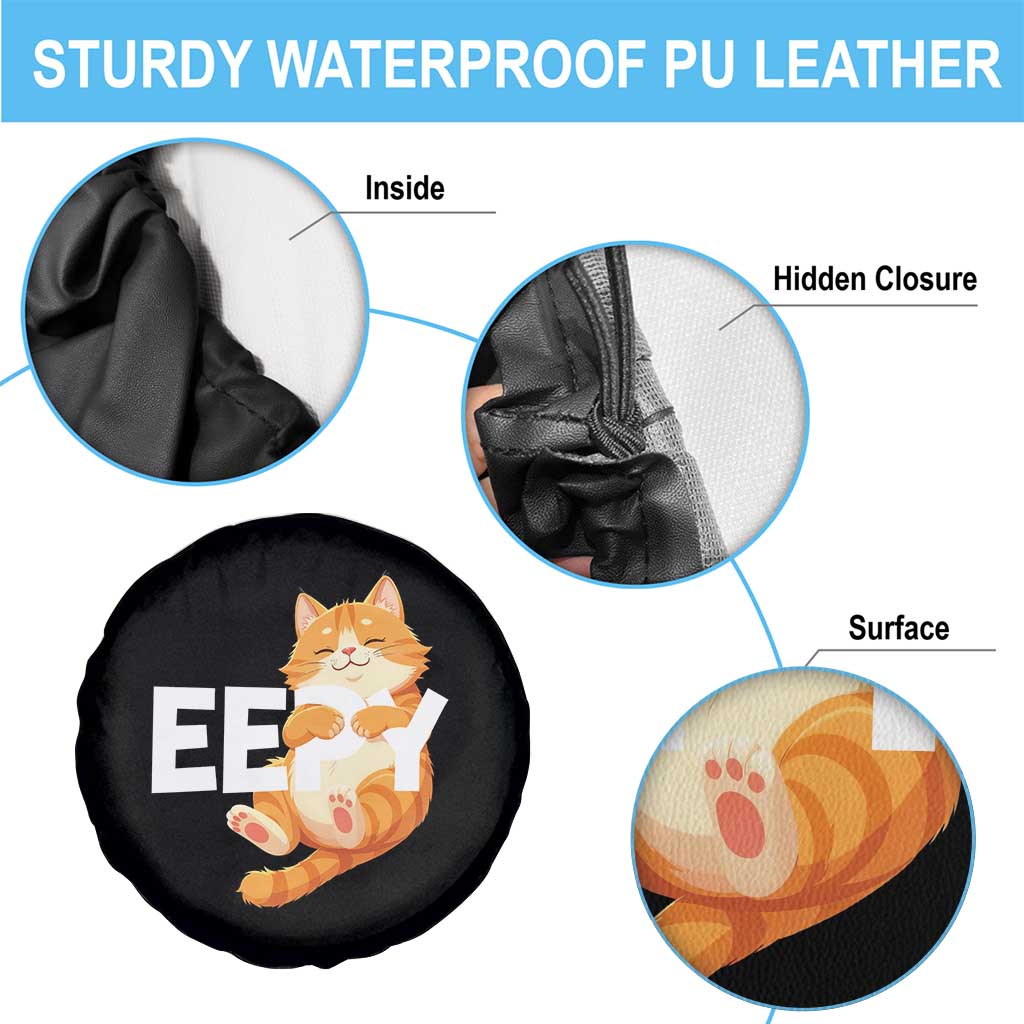 Funny Cat Meme Spare Tire Cover Eepy Cat Silly Sleepy Cat