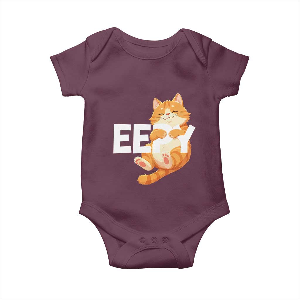 Funny Cat Meme Baby Onesie Eepy Cat Silly Sleepy Cat