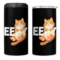 Funny Cat Meme 4 in 1 Can Cooler Tumbler Eepy Cat Silly Sleepy Cat