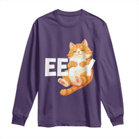 Funny Cat Meme Long Sleeve Shirt Eepy Cat Silly Sleepy Cat