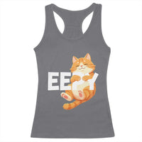 Funny Cat Meme Racerback Tank Top Eepy Cat Silly Sleepy Cat