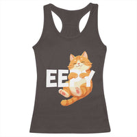 Funny Cat Meme Racerback Tank Top Eepy Cat Silly Sleepy Cat