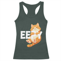 Funny Cat Meme Racerback Tank Top Eepy Cat Silly Sleepy Cat