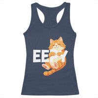 Funny Cat Meme Racerback Tank Top Eepy Cat Silly Sleepy Cat