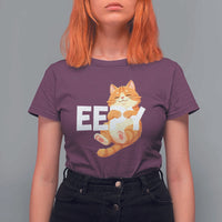 Funny Cat Meme T Shirt For Women Eepy Cat Silly Sleepy Cat