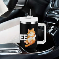 Funny Cat Meme Tumbler With Handle Eepy Cat Silly Sleepy Cat