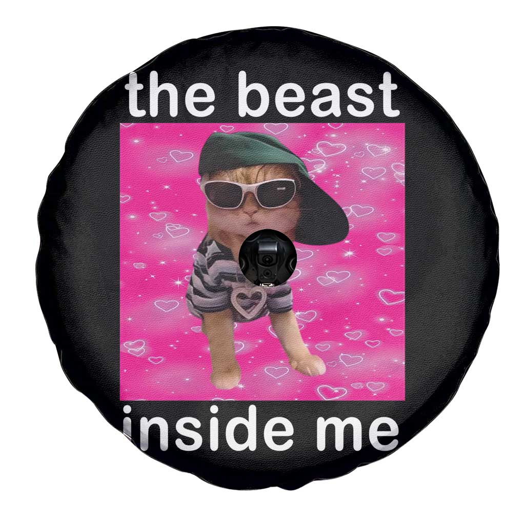 Funny Cat Meme Spare Tire Cover The Beast Inside Me