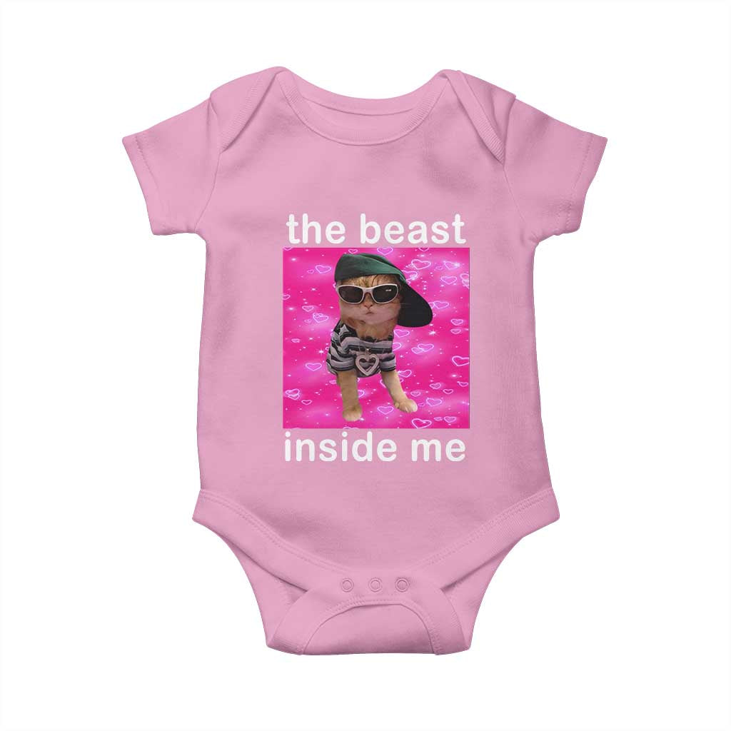 Funny Cat Meme Baby Onesie The Beast Inside Me