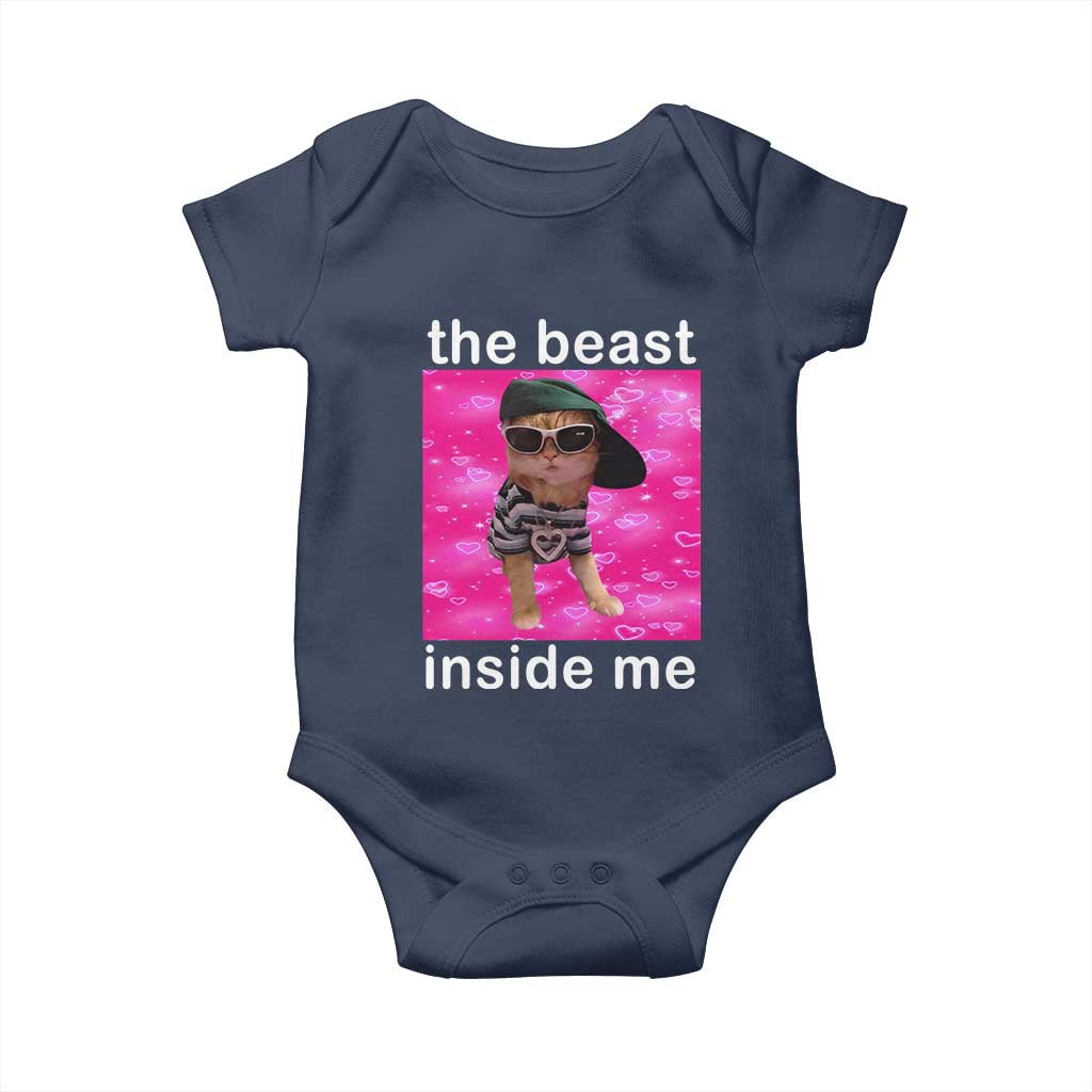 Funny Cat Meme Baby Onesie The Beast Inside Me