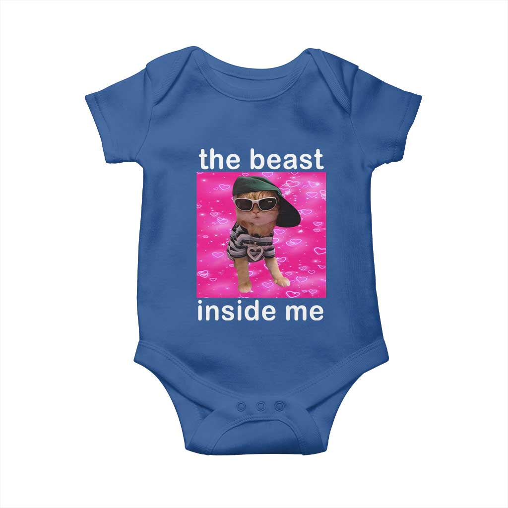Funny Cat Meme Baby Onesie The Beast Inside Me