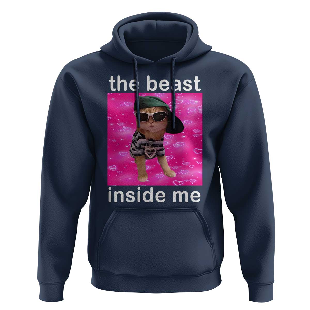 Funny Cat Meme Hoodie The Beast Inside Me