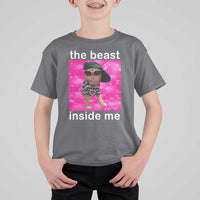 Funny Cat Meme T Shirt For Kid The Beast Inside Me