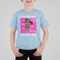 Funny Cat Meme T Shirt For Kid The Beast Inside Me