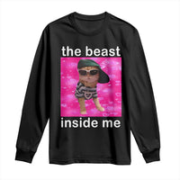 Funny Cat Meme Long Sleeve Shirt The Beast Inside Me