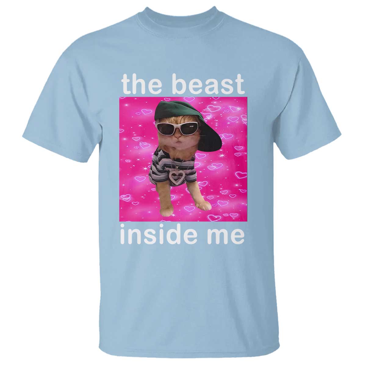 Funny Cat Meme T Shirt The Beast Inside Me