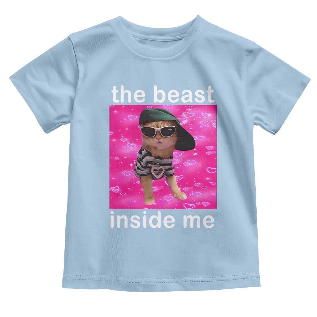Funny Cat Meme Toddler T Shirt The Beast Inside Me