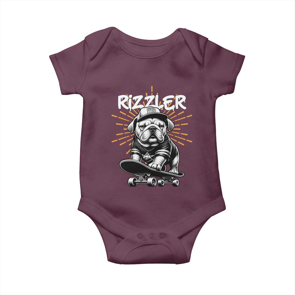 Funny Meme Rizzler Dog Baby Onesie