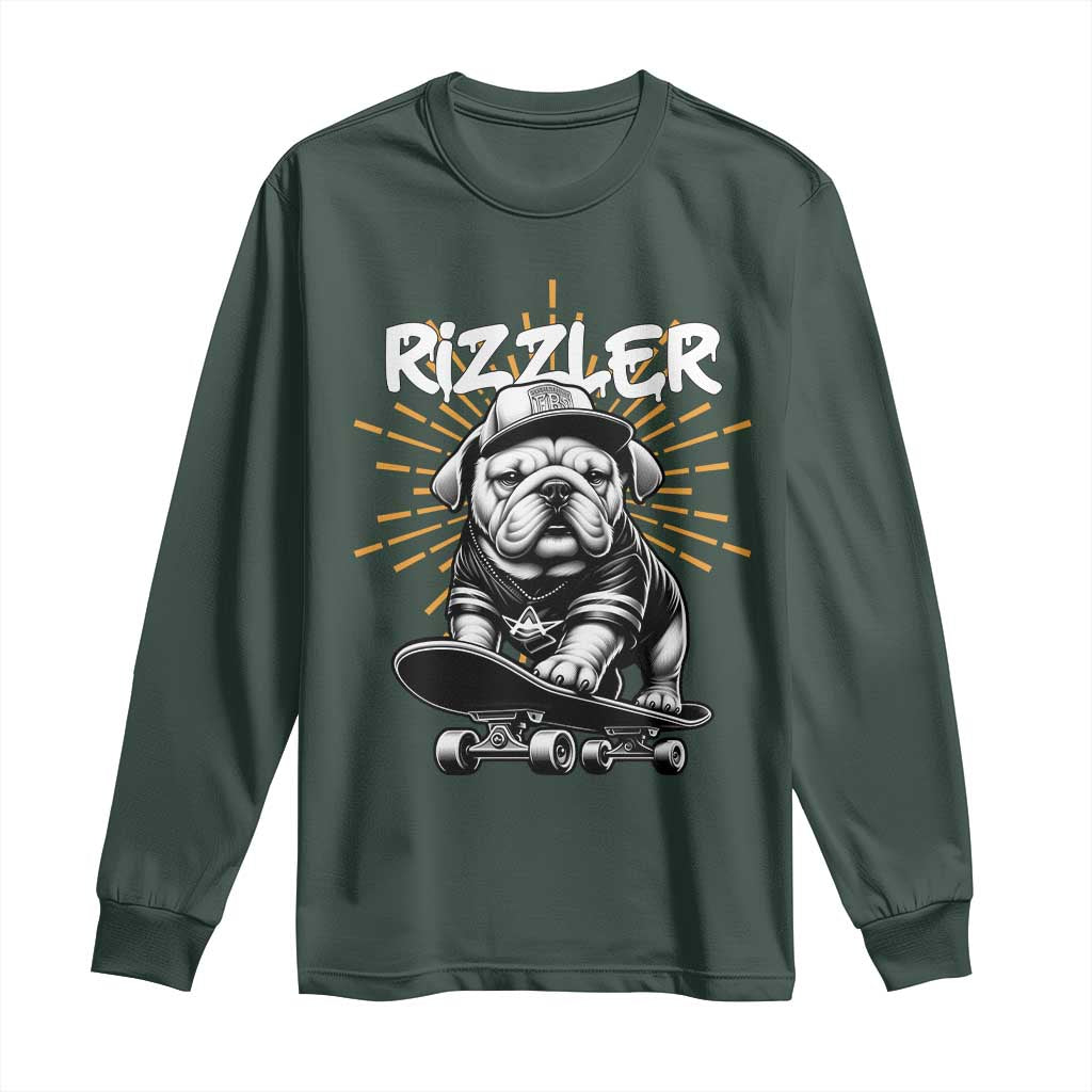 Funny Meme Rizzler Dog Long Sleeve Shirt