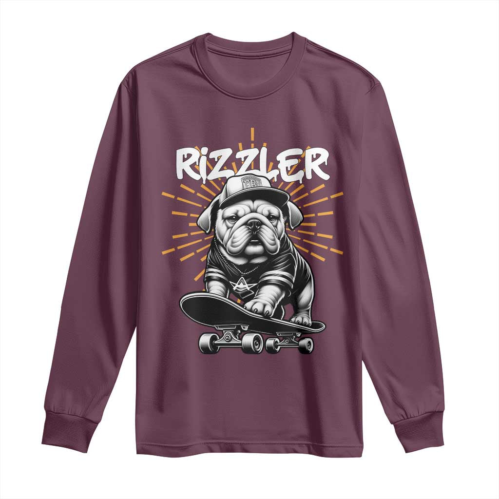 Funny Meme Rizzler Dog Long Sleeve Shirt