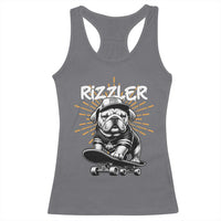 Funny Meme Rizzler Dog Racerback Tank Top