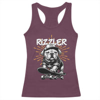 Funny Meme Rizzler Dog Racerback Tank Top