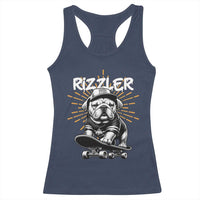 Funny Meme Rizzler Dog Racerback Tank Top