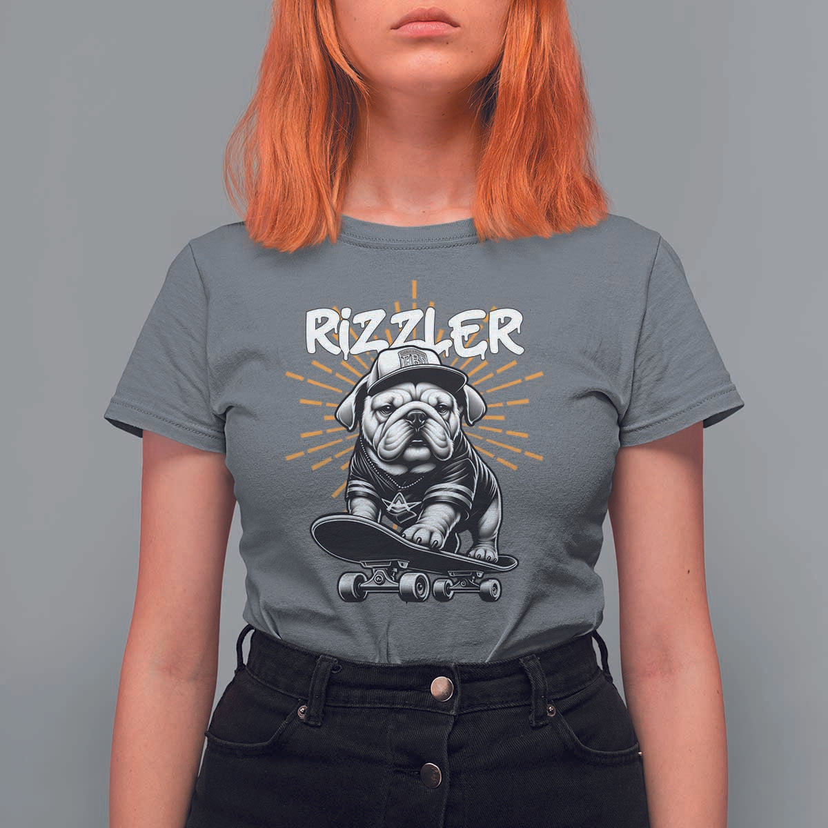 Funny Meme Rizzler Dog T Shirt For Women