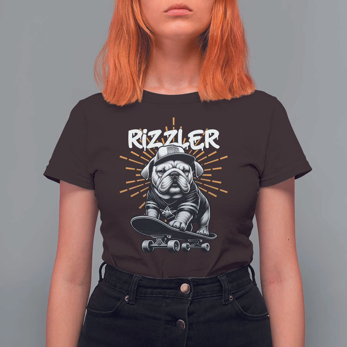 Funny Meme Rizzler Dog T Shirt For Women