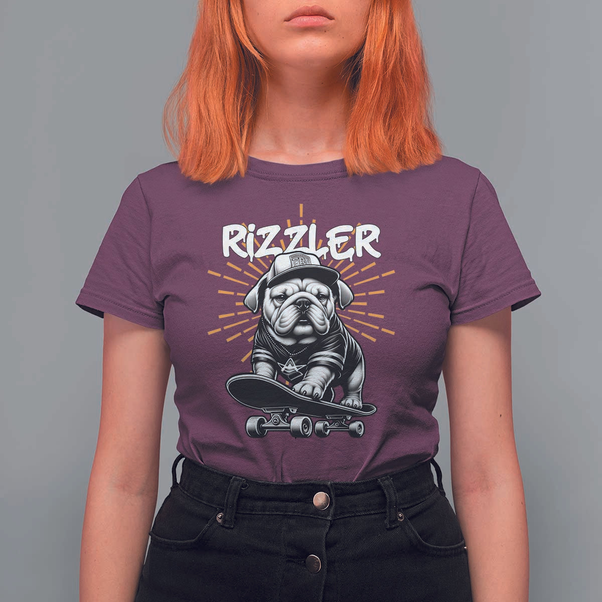 Funny Meme Rizzler Dog T Shirt For Women