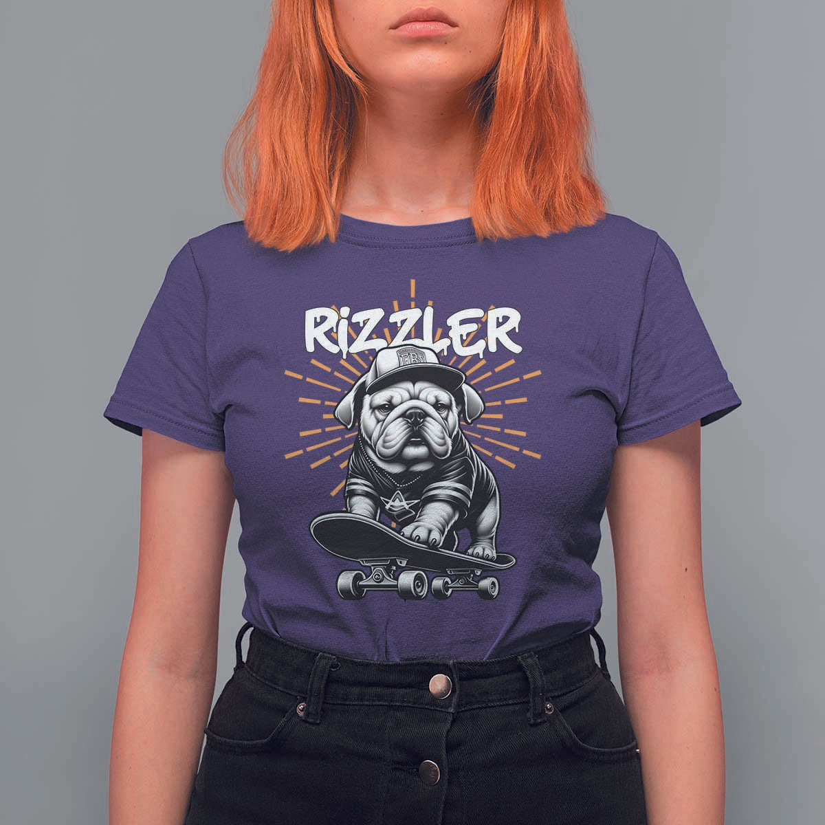 Funny Meme Rizzler Dog T Shirt For Women
